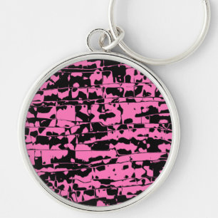 Abstract Crackle Keychain