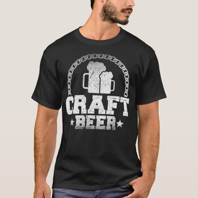 Abstract Crafting Of Cheerful Beer Artwork - T-Shirt (Front)