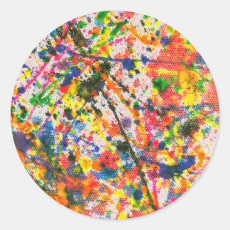 Abstract - Crayon - Mardi Gras Classic Round Sticker