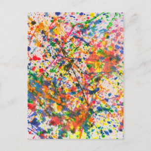 Abstract - Crayon - Mardi Gras Postcard