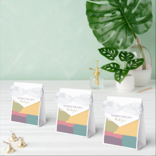 Abstract Creamy Summer Colours Splash Thank you Favor Box