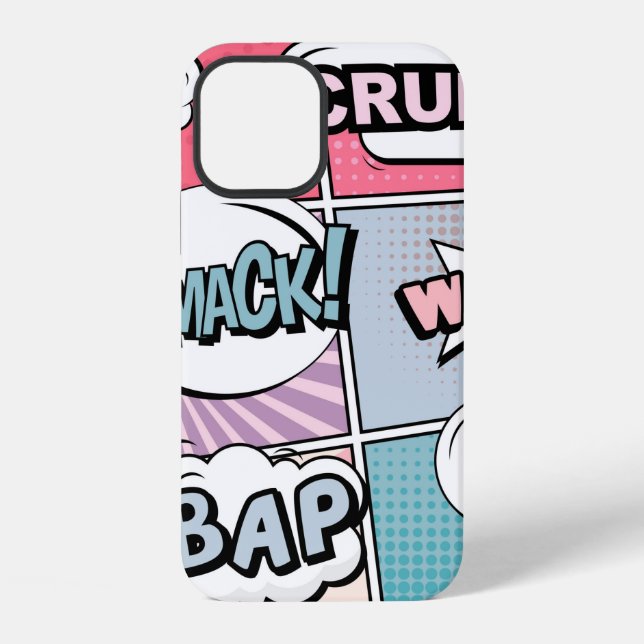 Abstract creative concept comic pop art style blan iPhone case (Back)