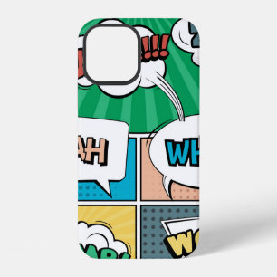 Abstract creative concept comic pop art style blan iPhone 12 case