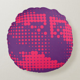 Abstract Creative concept comics pop art style bla Round Pillow