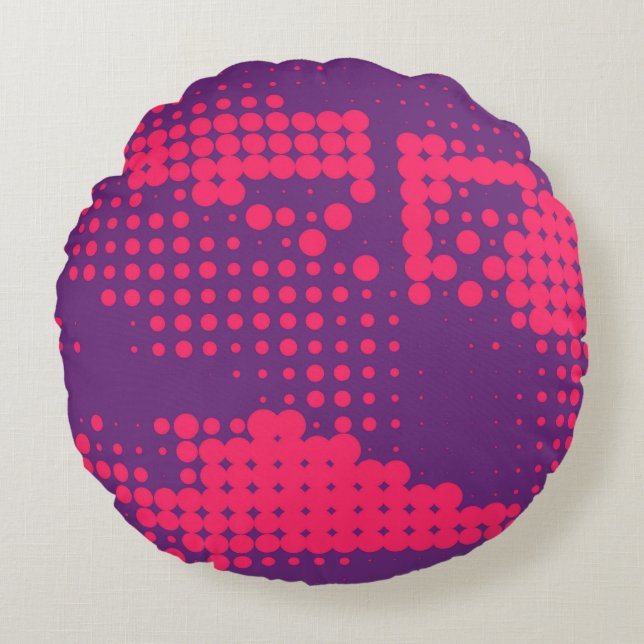 Abstract Creative concept comics pop art style bla Round Pillow (Front)