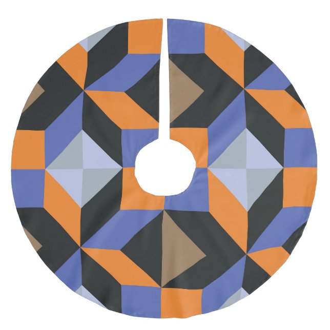 Abstract Creative Design Wallpaper Brushed Polyester Tree Skirt (Front)