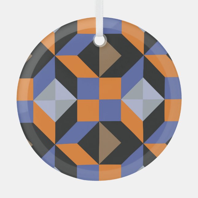 Abstract Creative Design Wallpaper Glass Ornament (Front)