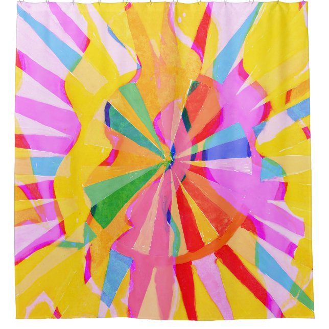 Abstract creative drawing, colourful background. (Front)