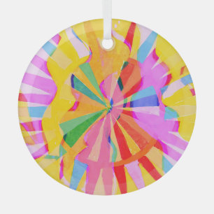 Abstract creative drawing, colourful background. glass ornament