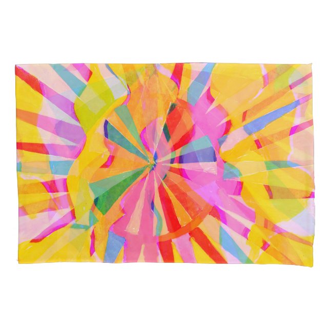 Abstract creative drawing, colourful background. pillowcase (Front)