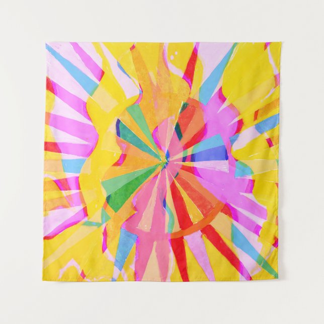 Abstract creative drawing, colourful background. tapestry (Front)