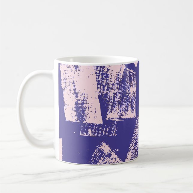 Abstract creative seamless pattern with brush stro coffee mug (Left)