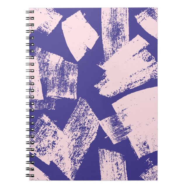 Abstract creative seamless pattern with brush stro notebook (Front)