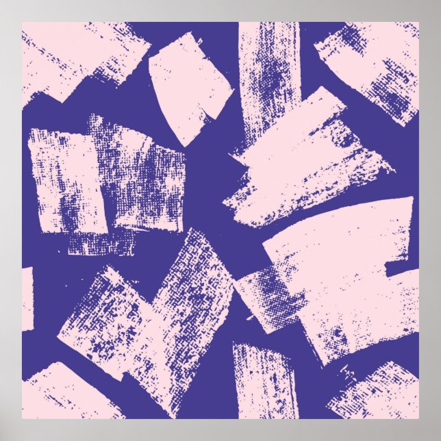 Abstract creative seamless pattern with brush stro poster (Front)