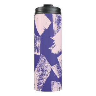 Abstract creative seamless pattern with brush stro thermal tumbler