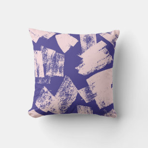 Abstract creative seamless pattern with brush stro throw pillow