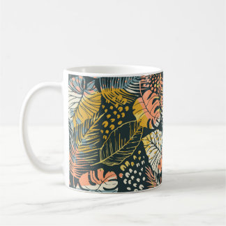 Abstract creative seamless pattern with tropical p coffee mug
