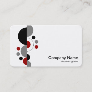 Abstract Crescents 01 - Ruby Red Business Card