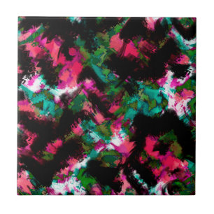 Abstract crimson black tile