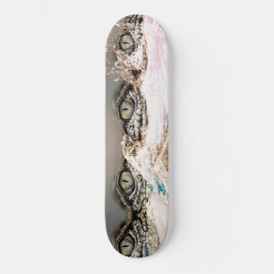 Abstract Crocodile Eyes Skateboard