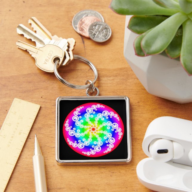 Abstract Crop Circle Keychain (Desk)