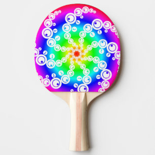 Abstract Crop Circle Ping Pong Paddle