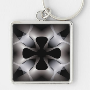 ABSTRACT CROSS KEYCHAIN