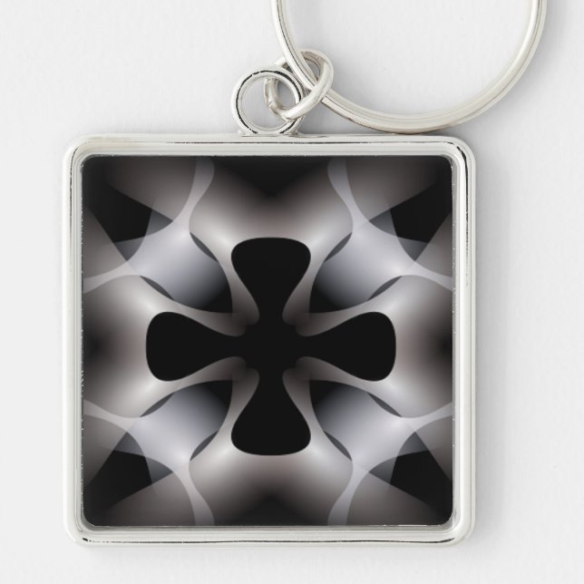 ABSTRACT CROSS KEYCHAIN (Front)