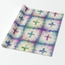 Abstract Cross pattern pretty watercolor faith