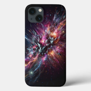 Abstract Crystal Energy Burst Phone Case - Neon 