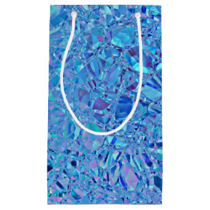 Abstract Crystal Turquoise and Blue Small Gift Bag