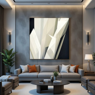 Abstract Crystalline Geometry Canvas Print