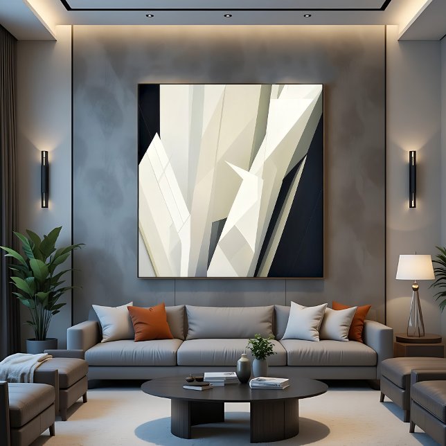 Abstract Crystalline Geometry Canvas Print (Creator Uploaded)