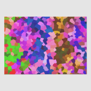 Abstract Crystalline Vibrant Mosaic Pattern Tissue Paper