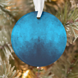 Abstract Crystallized Blue Background Ornament