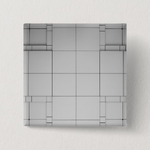 Abstract Cubes 2 Inch Square Button