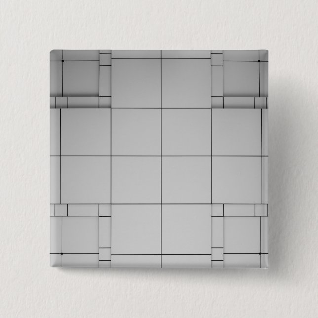 Abstract Cubes 2 Inch Square Button (Front)