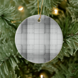 Abstract Cubes Ceramic Ornament