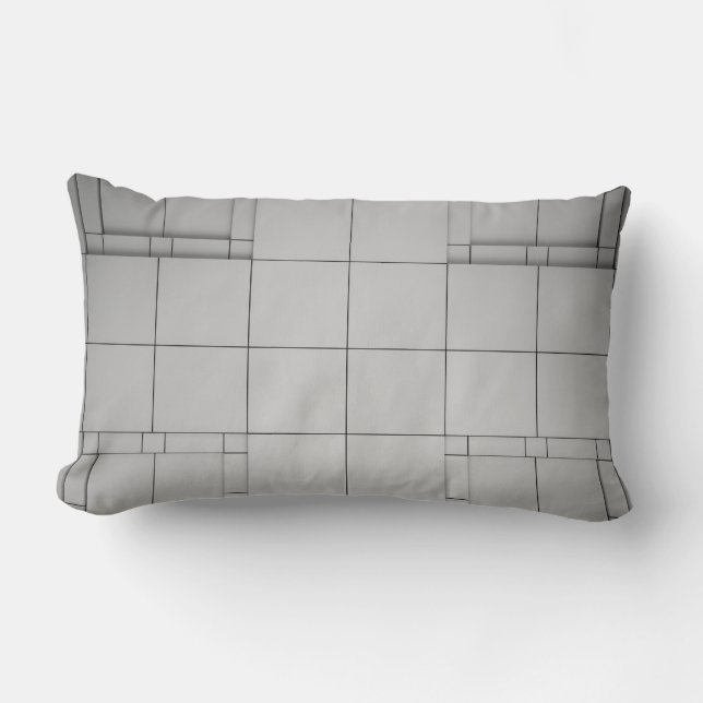 Abstract Cubes Lumbar Pillow (Front)