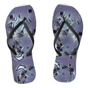 Abstract Cubes Sea Flip Flops