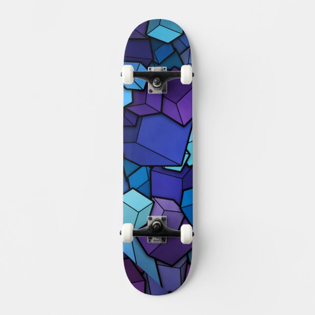 Abstract Cubes Skateboard (Front)