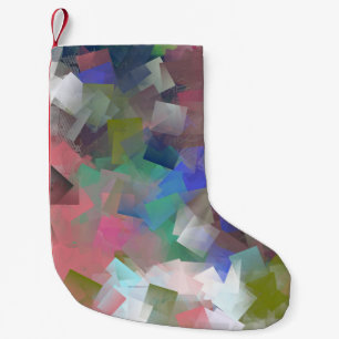 Abstract Cubes Small Christmas Stocking