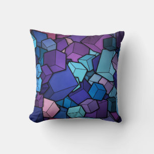Abstract Cubes Throw Pillow