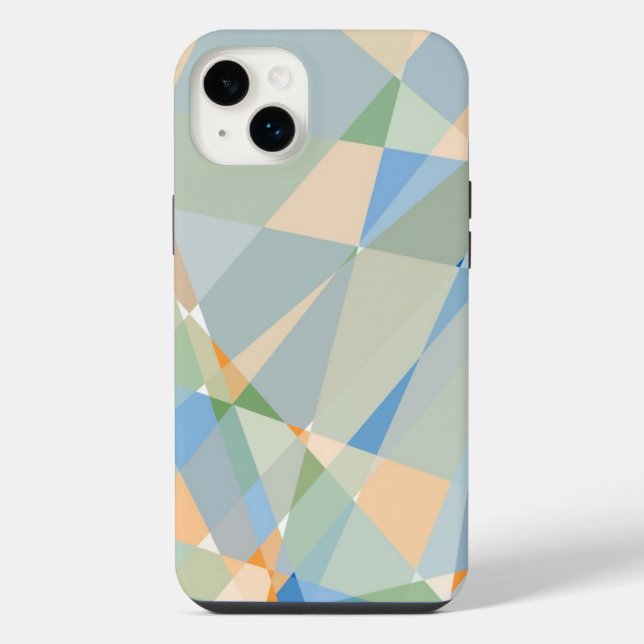 Abstract Cubism Mosaic Pattern iPhone Case (Back)