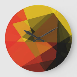 Abstract Cubism Pattern Large Clock