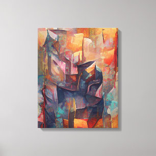 Abstract Cubism Series - Three Canvas Print