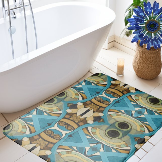 Abstract Cubist Inspired Art Deco 1 Bath Mat (Creator Uploaded)