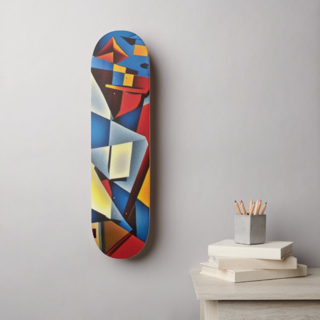 Abstract Cubist Portrait Skateboard (Wall Art)