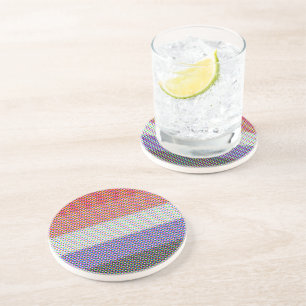 Abstract Cupioromantic Pride Flag Coaster