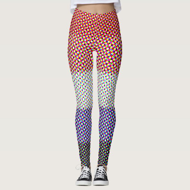 Abstract Cupioromantic Pride Flag Leggings (Front)